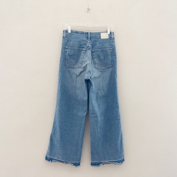AG Saige Wide Leg Crop Jeans Let Out Raw Hem 29 R 19 Years Indigo Luminous Denim - Picture 3 of 9